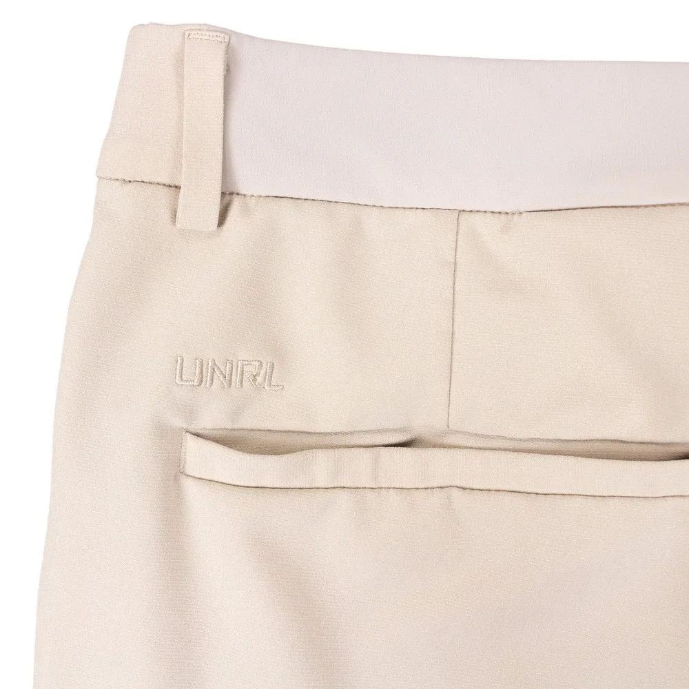 UNRL Halifax Golf Pants Mens M 31-33 Beige Polyester Spandex Tapered Athletic